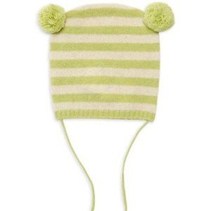 NEW Portolano Baby Girls 6-9M Striped Cashmere Hat